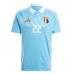 Camiseta Bélgica Jeremy Doku #22 Segunda Equipación Replica Eurocopa 2024 mangas cortas